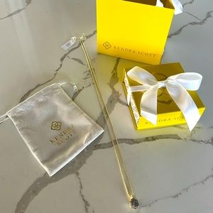 Kendra Scott Teo Necklace with Platinum Drusy Stone